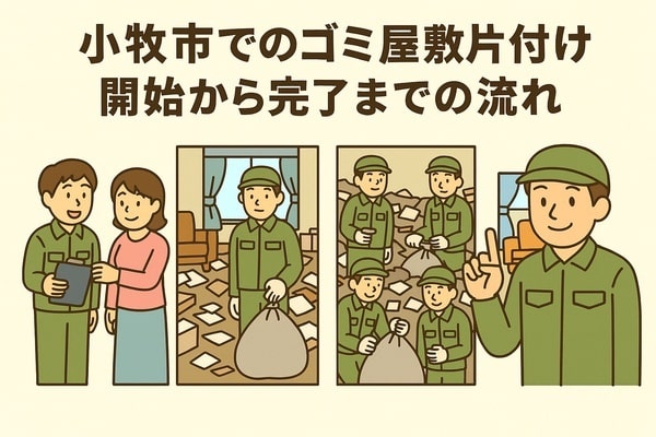 小牧市でのゴミ屋敷片付け開始から完了までの流れ
