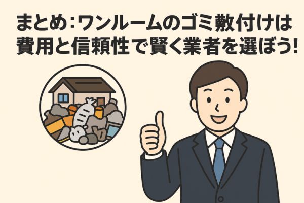 まとめ:ワンルームのゴミ屋敷片付けは費用と信頼性で賢く業者を選ぼう!