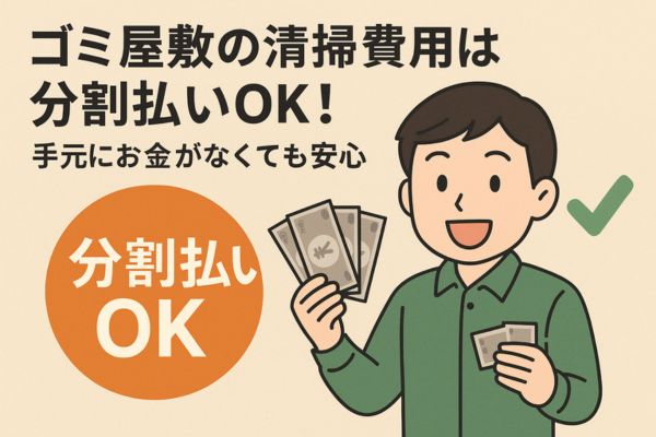 ゴミ屋敷の清掃費用は分割払いOK！手元にお金がなくても安心