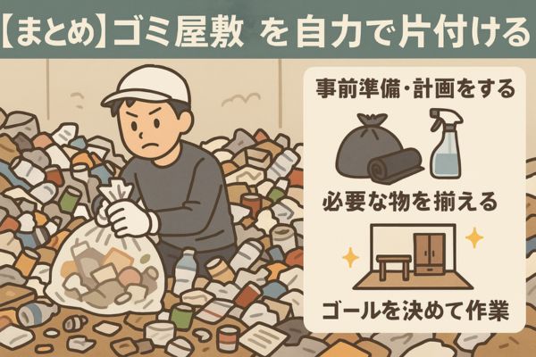 ゴミ屋敷を自力で片付けるステップ【まとめ】