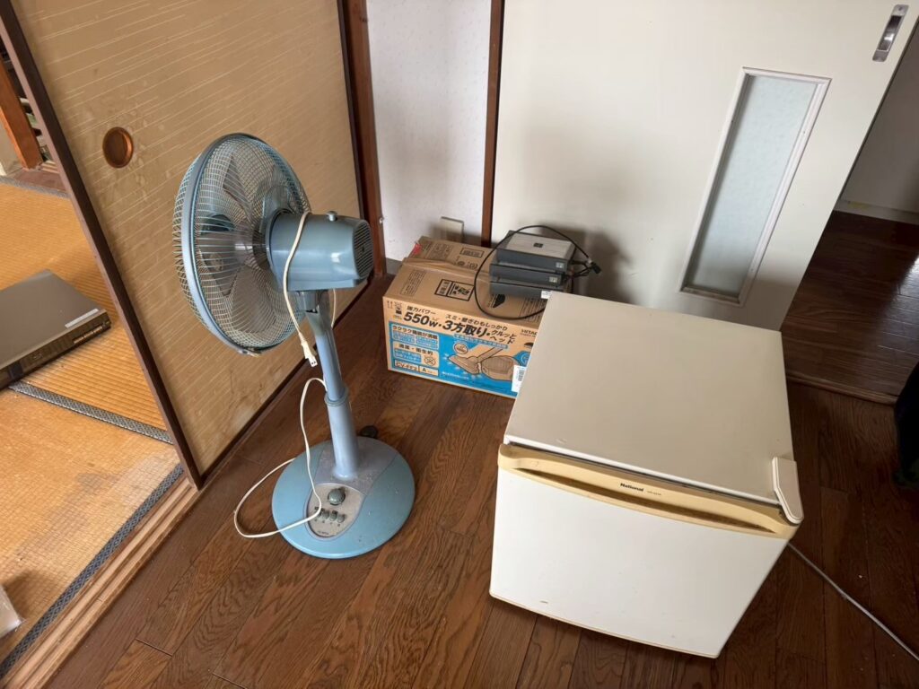 名古屋市で扇風機の処分を不用品回収業者に依頼した時の事例-ビフォー①