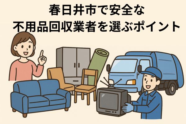 春日井市で安全な不用品回収業者を選ぶポイント