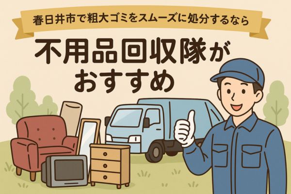 春日井市で粗大ゴミをスムーズに処分するなら不用品回収隊がおすすめ