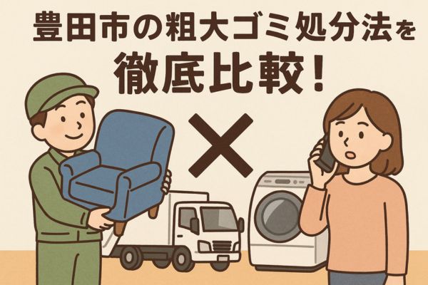 豊田市の粗大ゴミ処分方法を徹底比較!