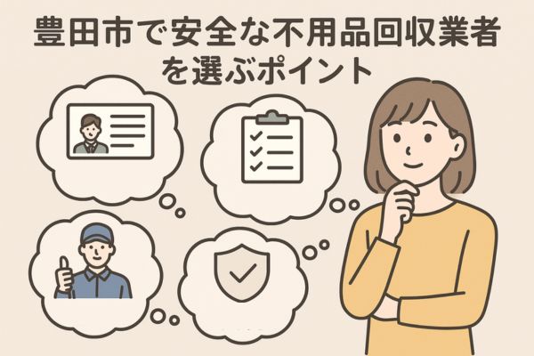 豊田市で安全な不用品回収業者を選ぶポイント