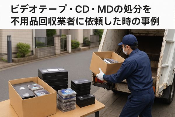 ビデオテープ・CD・MDの処分を不用品回収業者に依頼した時の事例