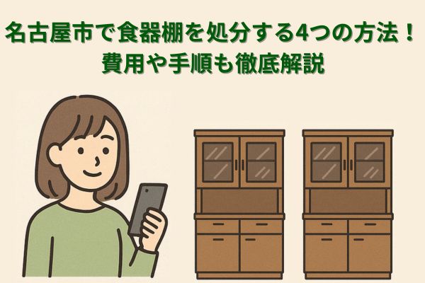 名古屋市で食器棚を処分する4つの方法！費用や手順も徹底解説