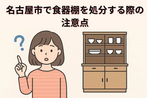 名古屋市で食器棚を処分する際の注意点