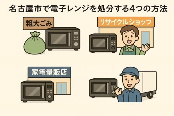 名古屋市で電子レンジを処分する4つの方法・流れ