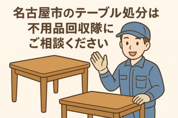 名古屋市のテーブル処分は不用品回収隊にご相談ください