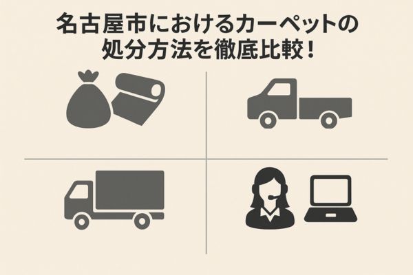 名古屋市におけるカーペットの処分方法を徹底比較!