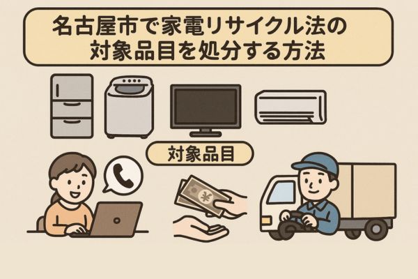 名古屋市で家電リサイクル法の対象品目を処分する方法