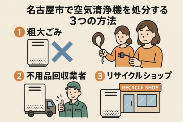 名古屋市で空気清浄機を処分する3つの方法