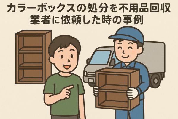 カラーボックスの処分を不用品回収業者に依頼した時の事例