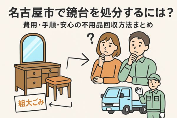 名古屋市で鏡台を処分するには？費用・手順・安心の不用品回収方法まとめ