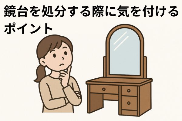 鏡台を処分する際に気を付けるポイント