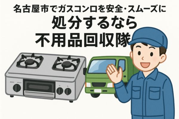 名古屋市でガスコンロを安全・スムーズに処分するなら不用品回収隊