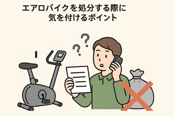 エアロバイクを処分する際に気を付けるポイント