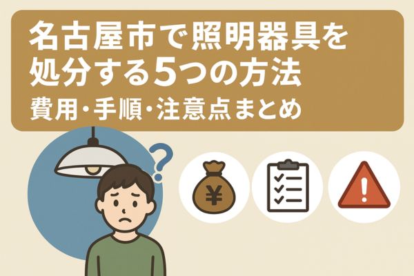 名古屋市で照明器具を処分する5つの方法｜費用・手順・注意点まとめ