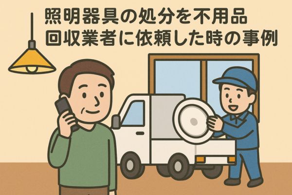 照明器具の処分を不用品回収業者に依頼した時の事例