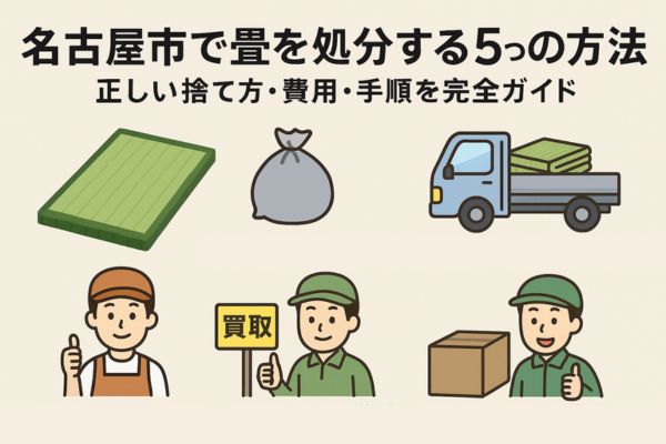 名古屋市で畳を処分する5つの方法|正しい捨て方・費用・手順を完全ガイド