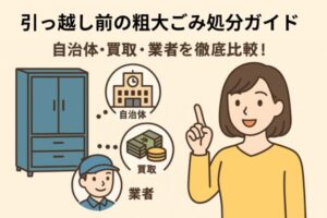 引っ越し前の粗大ごみ処分ガイド｜自治体・買取・業者を徹底比較！