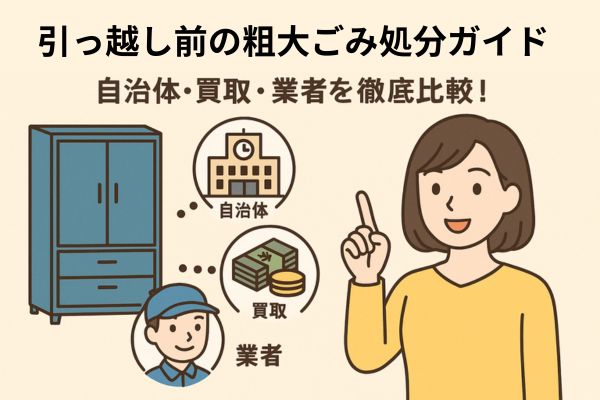 引っ越し前の粗大ごみ処分ガイド|自治体・買取・業者を徹底比較!