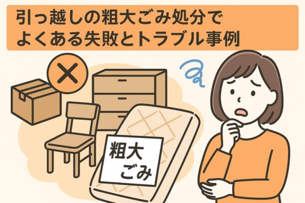 引っ越しの粗大ごみ処分でよくある失敗とトラブル事例
