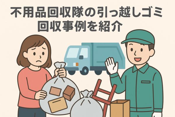 不用品回収隊の引っ越しゴミ回収事例を紹介