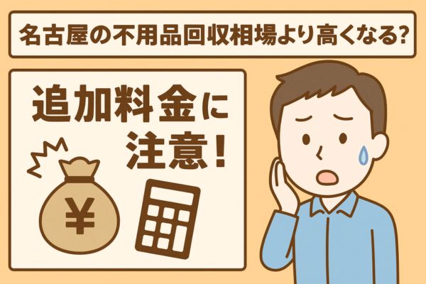 名古屋の不用品回収相場より高くなる？“追加料金”に注意！