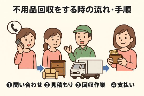 不用品回収をする時の流れ・手順