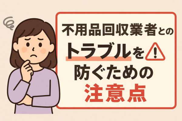 不用品回収業者とのトラブルを防ぐための注意点
