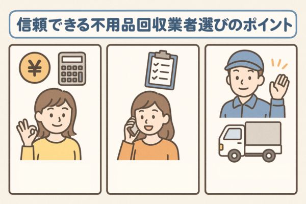 信頼できる不用品回収業者選びのポイント