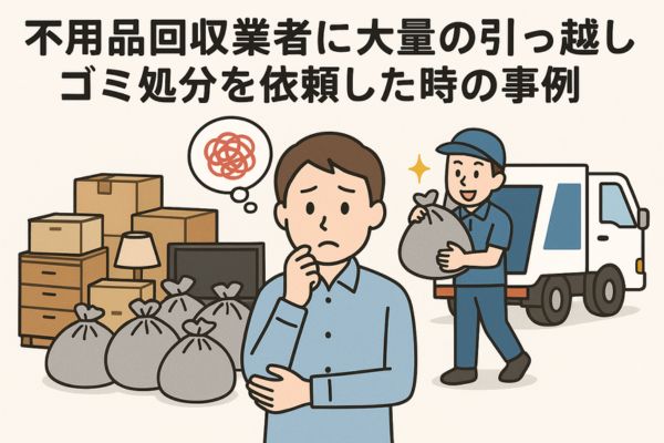 不用品回収業者に大量の引っ越しゴミ処分を依頼した時の事例