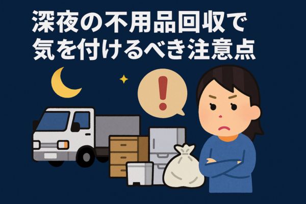 深夜の不用品回収で気を付けるべき注意点3つ